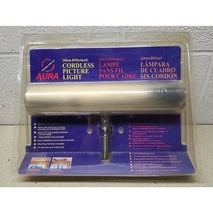 Aura Cordless Picture Light to 40 Hrs Efficient Brass 11.5" - NEW SEALED!